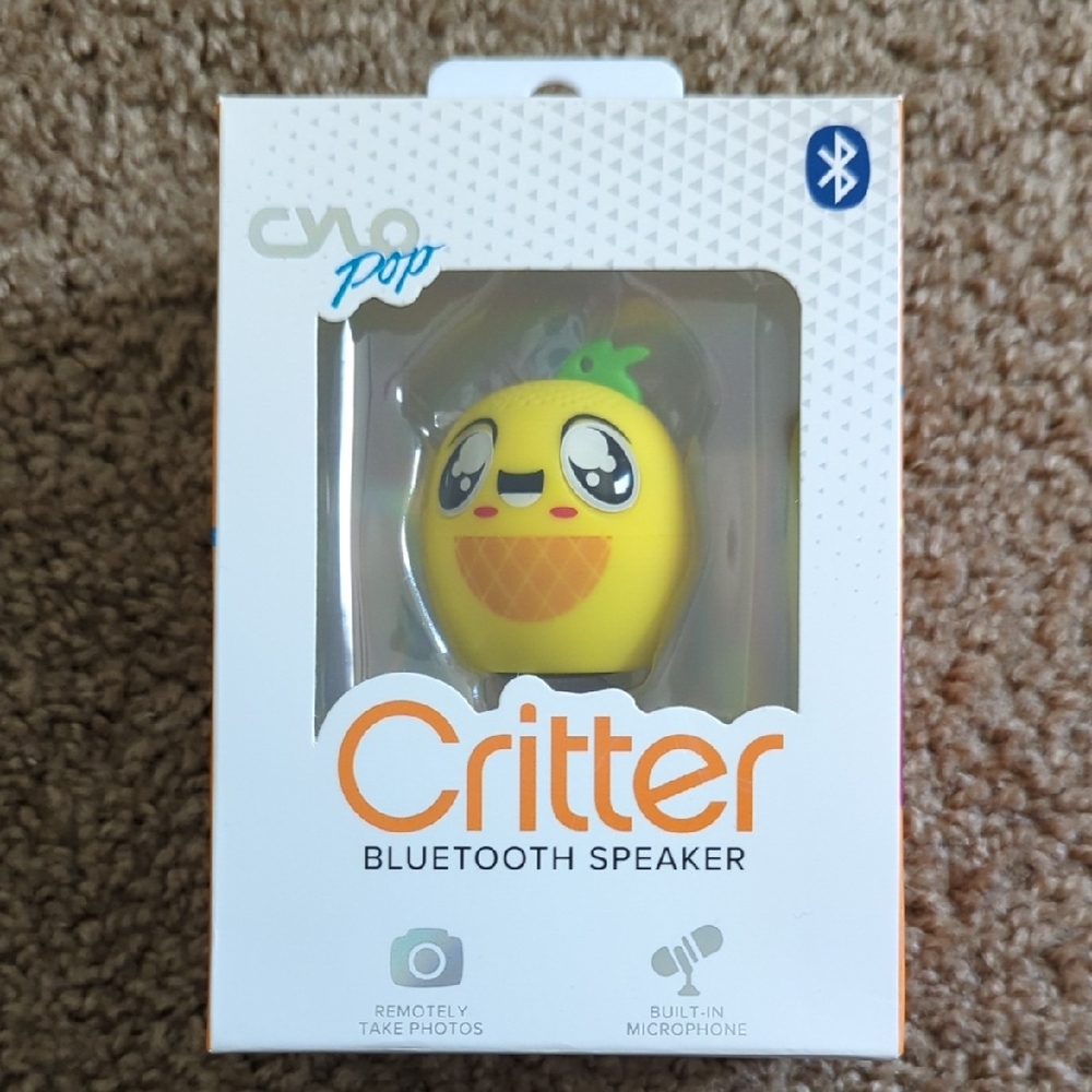 New In Box - Cylo Pop Critter Bluetooth Speaker - Pineapple